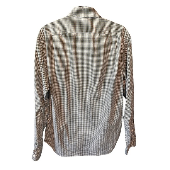 J. Crew Men’s Button down shirt Slim fit green & blue plaid Sz L - EUC - Picture 3 of 4